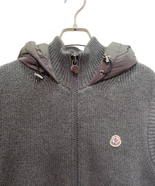 MONCLER（モンクレール）MONCLER (モンクレール) ニット切替 ダウンベスト/MAGLIONE TRICOT GILET グレー サイズ:Lの古着・服飾アイテム