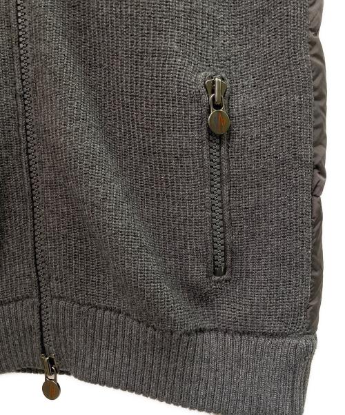 MONCLER（モンクレール）MONCLER (モンクレール) ニット切替 ダウンベスト/MAGLIONE TRICOT GILET グレー サイズ:Lの古着・服飾アイテム