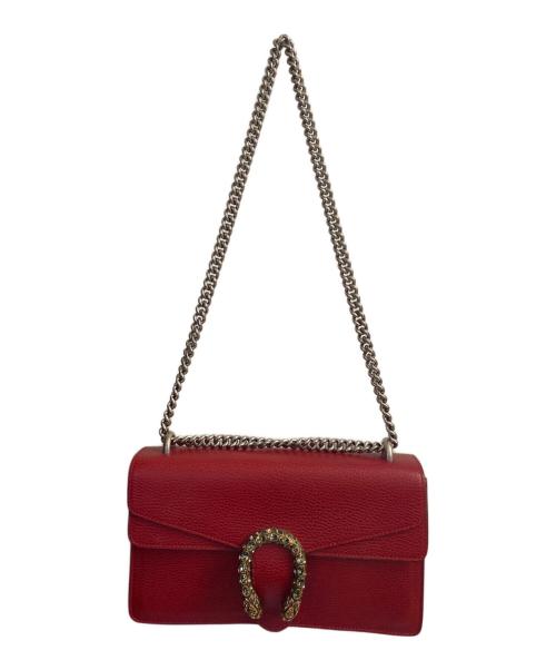 GUCCI（グッチ）GUCCI (グッチ) ショルダーバッグ レッドの古着・服飾アイテム