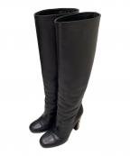 GUCCIグッチ）の古着「スタッズロングブーツ」｜ブラック