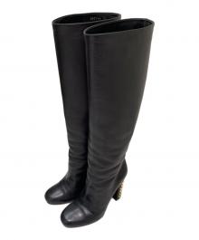 GUCCI（グッチ）の古着「スタッズロングブーツ」｜ブラック