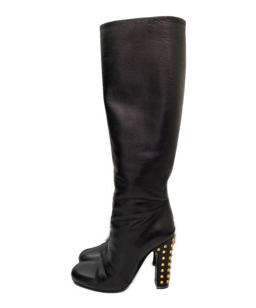 GUCCI（グッチ）GUCCI (グッチ) スタッズロングブーツ ブラック サイズ:36の古着・服飾アイテム