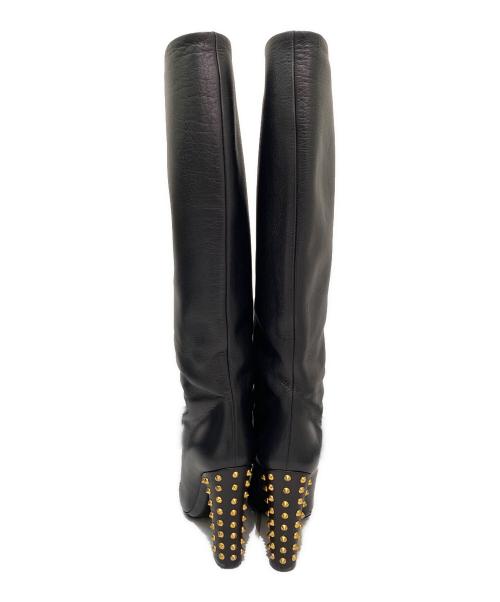 GUCCI（グッチ）GUCCI (グッチ) スタッズロングブーツ ブラック サイズ:36の古着・服飾アイテム
