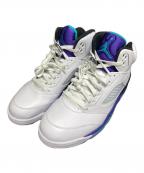 NIKEナイキ）の古着「Air Jordan 5 Retro Grape」｜ホワイト×パープル