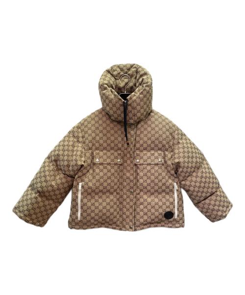 GUCCI（グッチ）GUCCI (グッチ) GUCCI GG Canvas Down Jacket/GGコットンキャンバス ダウンジャケット ベージュ サイズ:36の古着・服飾アイテム