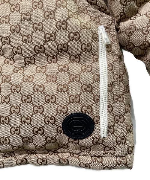 GUCCI（グッチ）GUCCI (グッチ) GUCCI GG Canvas Down Jacket/GGコットンキャンバス ダウンジャケット ベージュ サイズ:36の古着・服飾アイテム