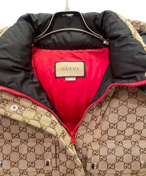 GUCCI（グッチ）GUCCI (グッチ) GUCCI GG Canvas Down Jacket/GGコットンキャンバス ダウンジャケット ベージュ サイズ:36の古着・服飾アイテム
