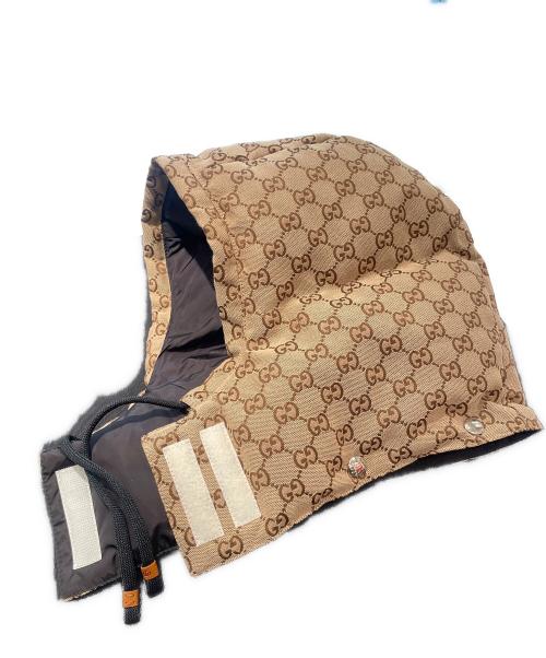 GUCCI（グッチ）GUCCI (グッチ) GUCCI GG Canvas Down Jacket/GGコットンキャンバス ダウンジャケット ベージュ サイズ:36の古着・服飾アイテム