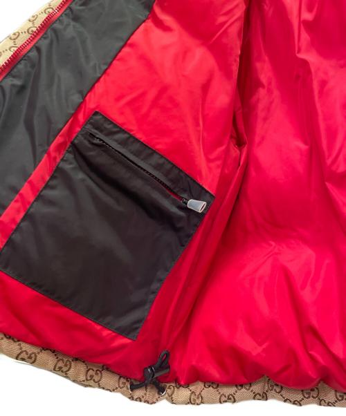 GUCCI（グッチ）GUCCI (グッチ) GUCCI GG Canvas Down Jacket/GGコットンキャンバス ダウンジャケット ベージュ サイズ:36の古着・服飾アイテム