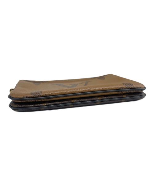 LOUIS VUITTON（ルイ ヴィトン）LOUIS VUITTON (ルイ ヴィトン) リバース モノグラム ポシェット・ドゥーブル ジップ/ショルダーバッグ ブラウン サイズ:-の古着・服飾アイテム