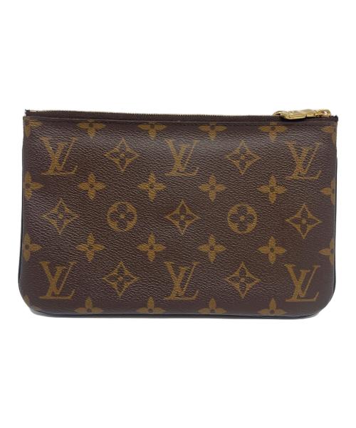 LOUIS VUITTON（ルイ ヴィトン）LOUIS VUITTON (ルイ ヴィトン) リバース モノグラム ポシェット・ドゥーブル ジップ/ショルダーバッグ ブラウン サイズ:-の古着・服飾アイテム