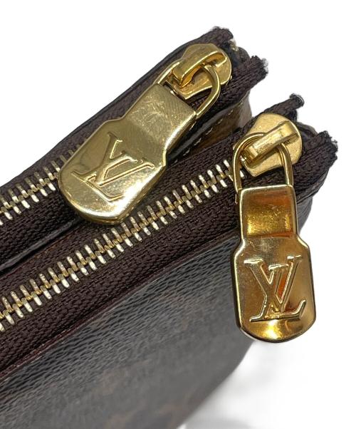 LOUIS VUITTON（ルイ ヴィトン）LOUIS VUITTON (ルイ ヴィトン) リバース モノグラム ポシェット・ドゥーブル ジップ/ショルダーバッグ ブラウン サイズ:-の古着・服飾アイテム