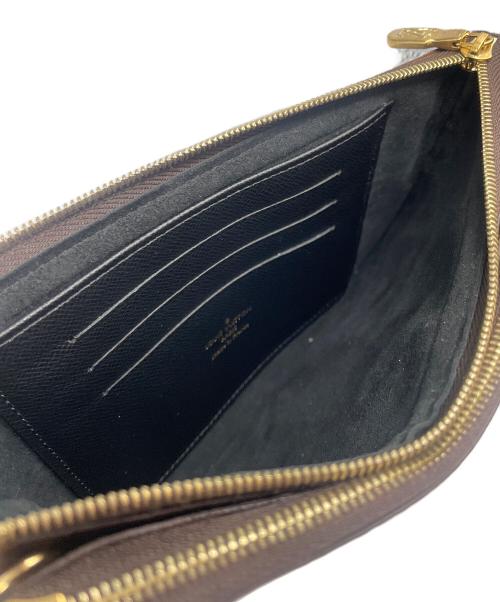 LOUIS VUITTON（ルイ ヴィトン）LOUIS VUITTON (ルイ ヴィトン) リバース モノグラム ポシェット・ドゥーブル ジップ/ショルダーバッグ ブラウン サイズ:-の古着・服飾アイテム