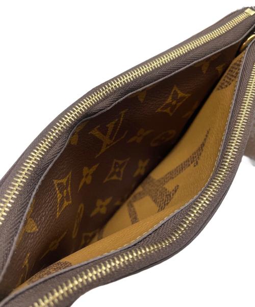 LOUIS VUITTON（ルイ ヴィトン）LOUIS VUITTON (ルイ ヴィトン) リバース モノグラム ポシェット・ドゥーブル ジップ/ショルダーバッグ ブラウン サイズ:-の古着・服飾アイテム