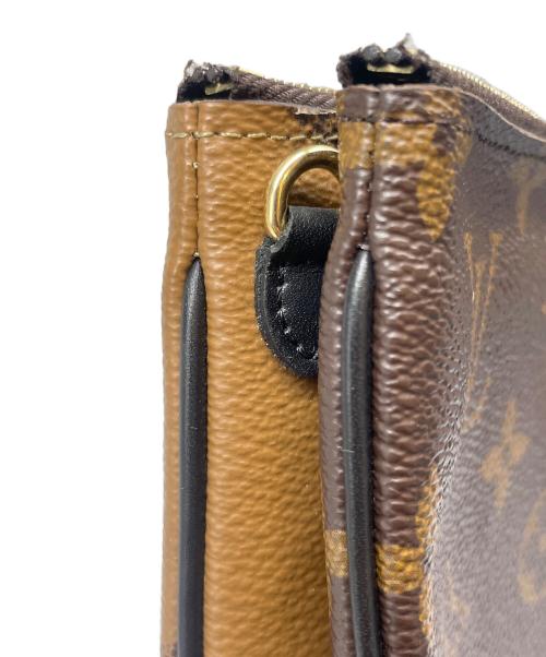 LOUIS VUITTON（ルイ ヴィトン）LOUIS VUITTON (ルイ ヴィトン) リバース モノグラム ポシェット・ドゥーブル ジップ/ショルダーバッグ ブラウン サイズ:-の古着・服飾アイテム