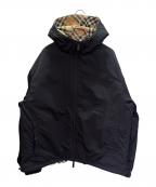 BURBERRYバーバリー）の古着「リバーシブル チェック ジャケット」｜ブラック×ベージュ