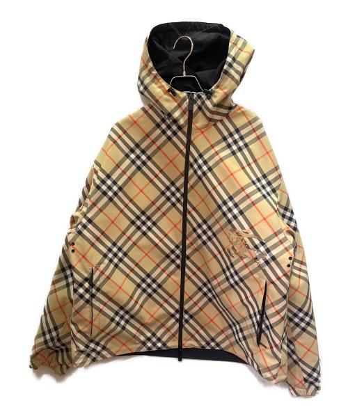 BURBERRY（バーバリー）BURBERRY (バーバリー) リバーシブル チェック ジャケット ブラック×ベージュ サイズ:Lの古着・服飾アイテム