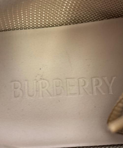 BURBERRY（バーバリー）BURBERRY (バーバリー) チェック マトリックス スポーツスニーカー ベージュ×ホワイト サイズ:42の古着・服飾アイテム