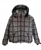 HERNOヘルノ）の古着「チェックジャガード ダウンジャケット」｜ホワイト×ブラック
