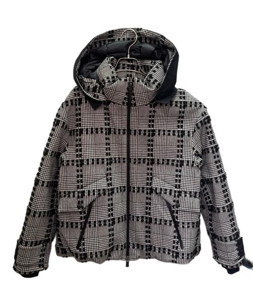 HERNO（ヘルノ）HERNO (ヘルノ) チェックジャガード ダウンジャケット ホワイト×ブラック サイズ:44の古着・服飾アイテム