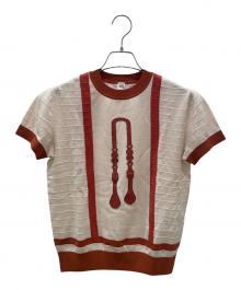 HERMES（エルメス）の古着「25SS ショートスリーブニット セーター」｜ブラウン