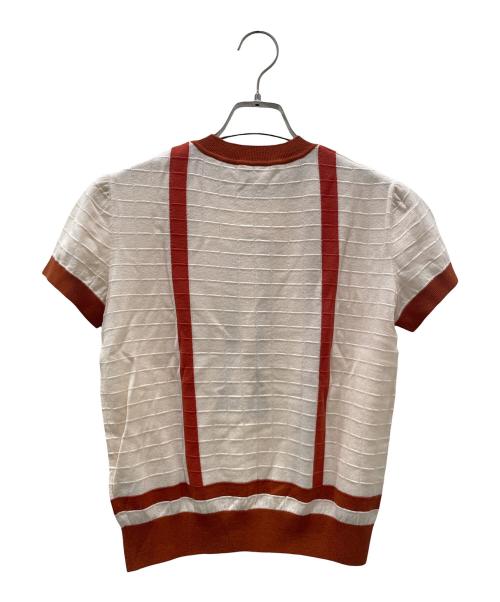 HERMES（エルメス）HERMES (エルメス) 25SS ショートスリーブニット セーター ブラウン サイズ:38の古着・服飾アイテム