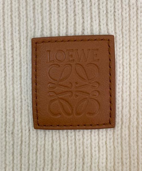 LOEWE（ロエベ）LOEWE (ロエベ) アシンメトリー スカーフ アイボリー×イエロー×ブラウンの古着・服飾アイテム