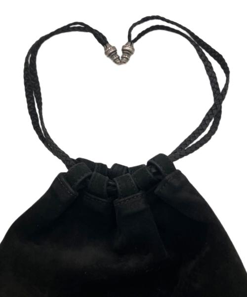 CHROME HEARTS（クロムハーツ）CHROME HEARTS (クロムハーツ) クロスパッチドローストリングサック巾着 ブラック サイズ:-の古着・服飾アイテム
