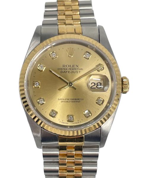 ROLEX（ロレックス）ROLEX (ロレックス) Datejust 36 デイトジャスト36mm 10Pダイヤ Ref.16233G シャンパン文字盤 シャンパンゴールド サイズ:36mm/17.5cmの古着・服飾アイテム
