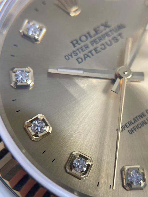 ROLEX（ロレックス）ROLEX (ロレックス) Datejust 36 デイトジャスト36mm 10Pダイヤ Ref.16233G シャンパン文字盤 シャンパンゴールド サイズ:36mm/17.5cmの古着・服飾アイテム