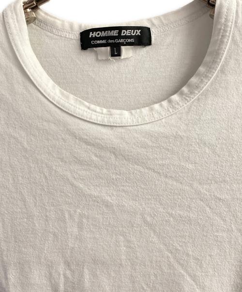 COMME des GARCONS HOMME DEUX（コムデギャルソン オム ドゥ）COMME des GARCONS HOMME DEUX (コムデギャルソン オム ドゥ) 半袖カットソー ホワイト サイズ:Lの古着・服飾アイテム