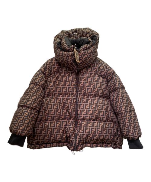 FENDI（フェンディ）FENDI (フェンディ) FFロゴ ダウンジャケット ブラウン サイズ:Ｓの古着・服飾アイテム