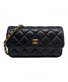 CHANEL（シャネル）の古着「フォンフォルダー チェーンバッグ」｜ブラック
