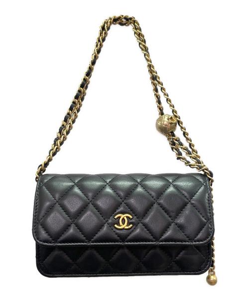 CHANEL（シャネル）CHANEL (シャネル) フォンフォルダー チェーンバッグ ブラックの古着・服飾アイテム