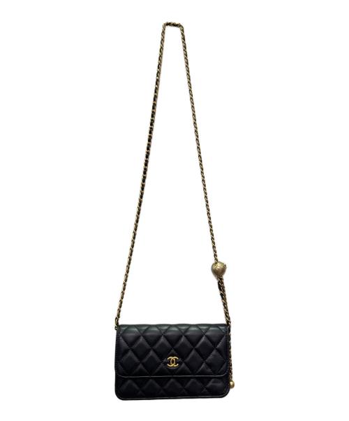 CHANEL（シャネル）CHANEL (シャネル) フォンフォルダー チェーンバッグ ブラックの古着・服飾アイテム