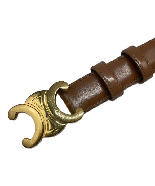 CELINE（セリーヌ）CELINE (セリーヌ) ミディアム トリオンフ ベルト ブラウンの古着・服飾アイテム