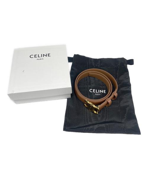 CELINE（セリーヌ）CELINE (セリーヌ) ミディアム トリオンフ ベルト ブラウンの古着・服飾アイテム