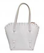 ALAIAアライア）の古着「パンチングハンドバッグ」｜ホワイト