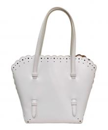 ALAIA（アライア）の古着「パンチングハンドバッグ」｜ホワイト