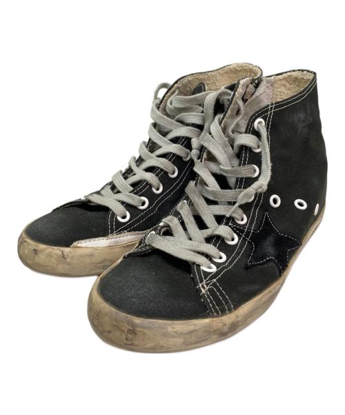 GOLDEN GOOSE（ゴールデングース）GOLDEN GOOSE (ゴールデングース) ヴィンテージ加工ハイカットスニーカー ブラック サイズ:37の古着・服飾アイテム