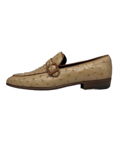 ENZO BONAFE（エンツォボナフェ）ENZO BONAFE (エンツォボナフェ) オーストリッチドレスシューズ ベージュ サイズ:8の古着・服飾アイテム