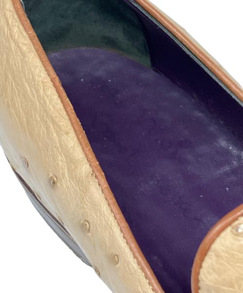 ENZO BONAFE（エンツォボナフェ）ENZO BONAFE (エンツォボナフェ) オーストリッチドレスシューズ ベージュ サイズ:8の古着・服飾アイテム