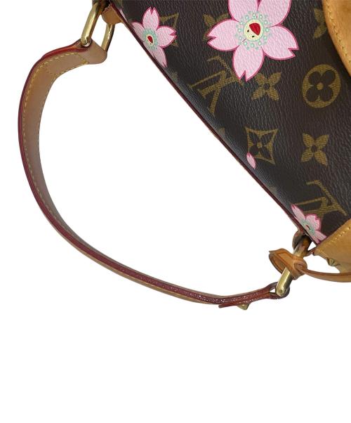 LOUIS VUITTON（ルイ ヴィトン）LOUIS VUITTON (ルイ ヴィトン) 村上隆 (ムラカミタカシ) モノグラム チェリーブロッサム サックレトロPM M92012  ブラウンの古着・服飾アイテム