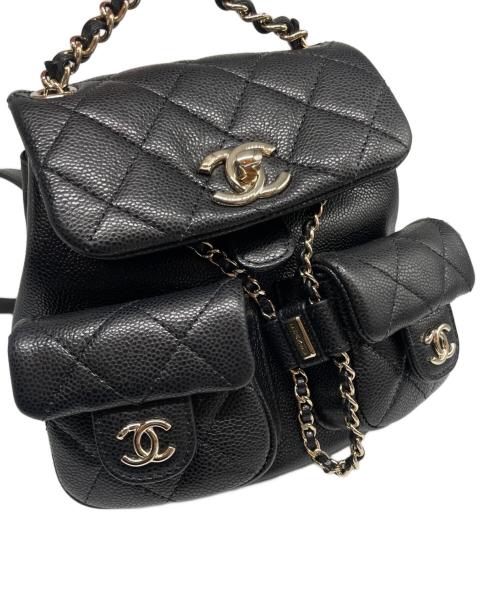 CHANEL（シャネル）CHANEL (シャネル) キャビアスキン ミニバックパック ブラックの古着・服飾アイテム