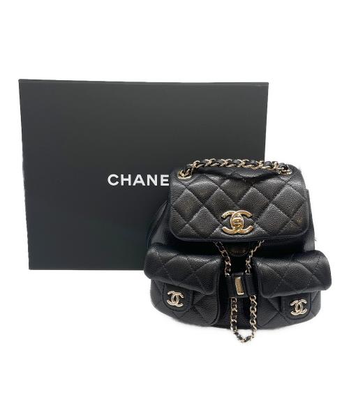 CHANEL（シャネル）CHANEL (シャネル) キャビアスキン ミニバックパック ブラックの古着・服飾アイテム