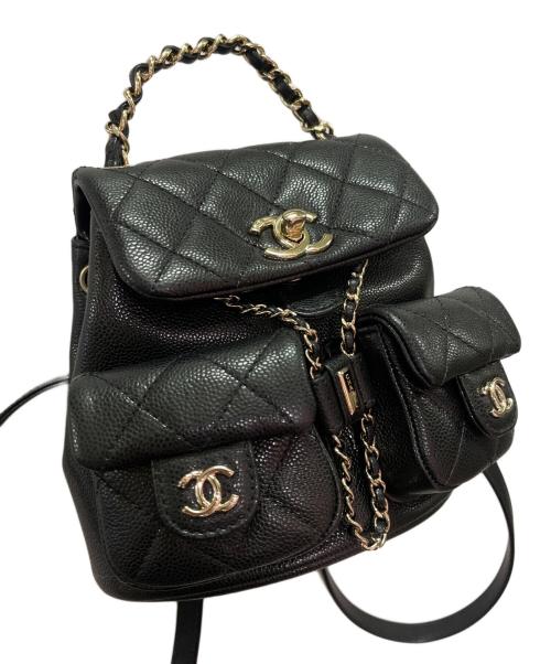 CHANEL（シャネル）CHANEL (シャネル) キャビアスキン ミニバックパック ブラックの古着・服飾アイテム