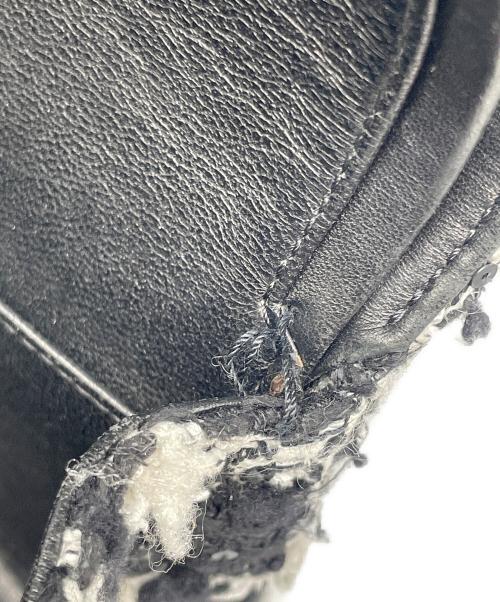 CHANEL（シャネル）CHANEL (シャネル) Wフラップ マトラッセ ツイードショルダーバッグ ホワイト×ブラック サイズ:25の古着・服飾アイテム