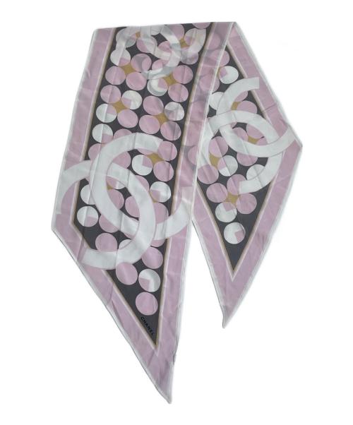 CHANEL（シャネル）CHANEL (シャネル) ココマーク シルクスカーフ ピンクの古着・服飾アイテム