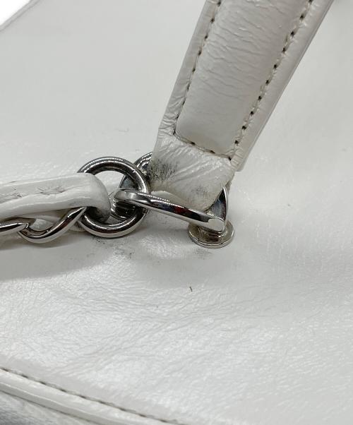 CHANEL（シャネル）CHANEL (シャネル) バニティ バッグ ラタンショルダーバッグ ホワイト×ナチュラルの古着・服飾アイテム