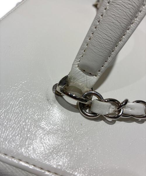 CHANEL（シャネル）CHANEL (シャネル) バニティ バッグ ラタンショルダーバッグ ホワイト×ナチュラルの古着・服飾アイテム